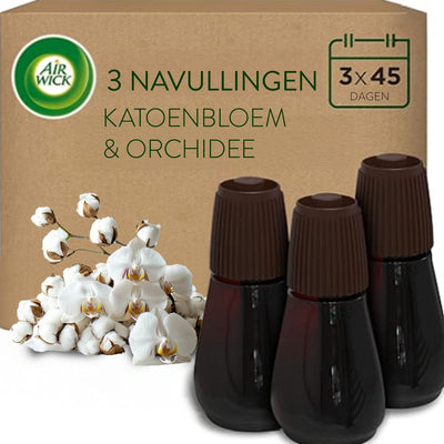 Deodorante automatico per ambienti Air Wick Essential mist - biancheria - 3 ricariche
