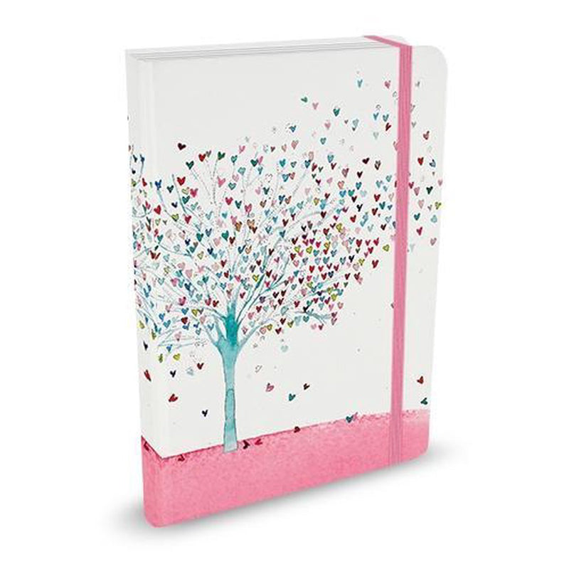 Cuaderno compacto Peter Pauper - árbol de corazones - con cierre elástico - 13x18 cm