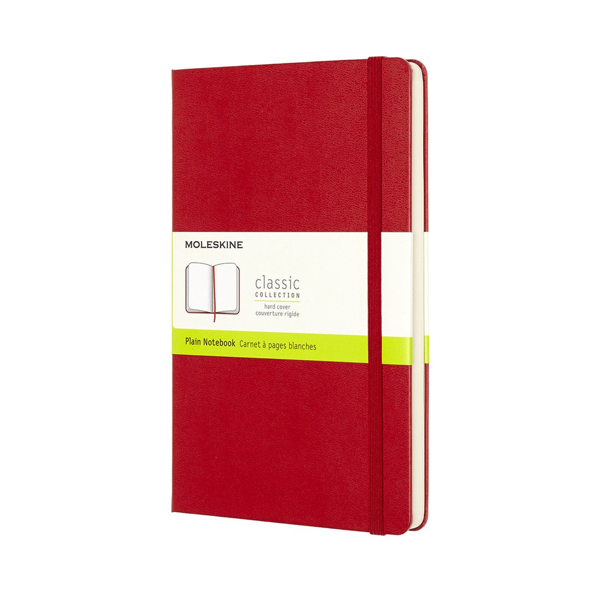 Moleskine classic notitieboek - large - hardcover - blanco - rood