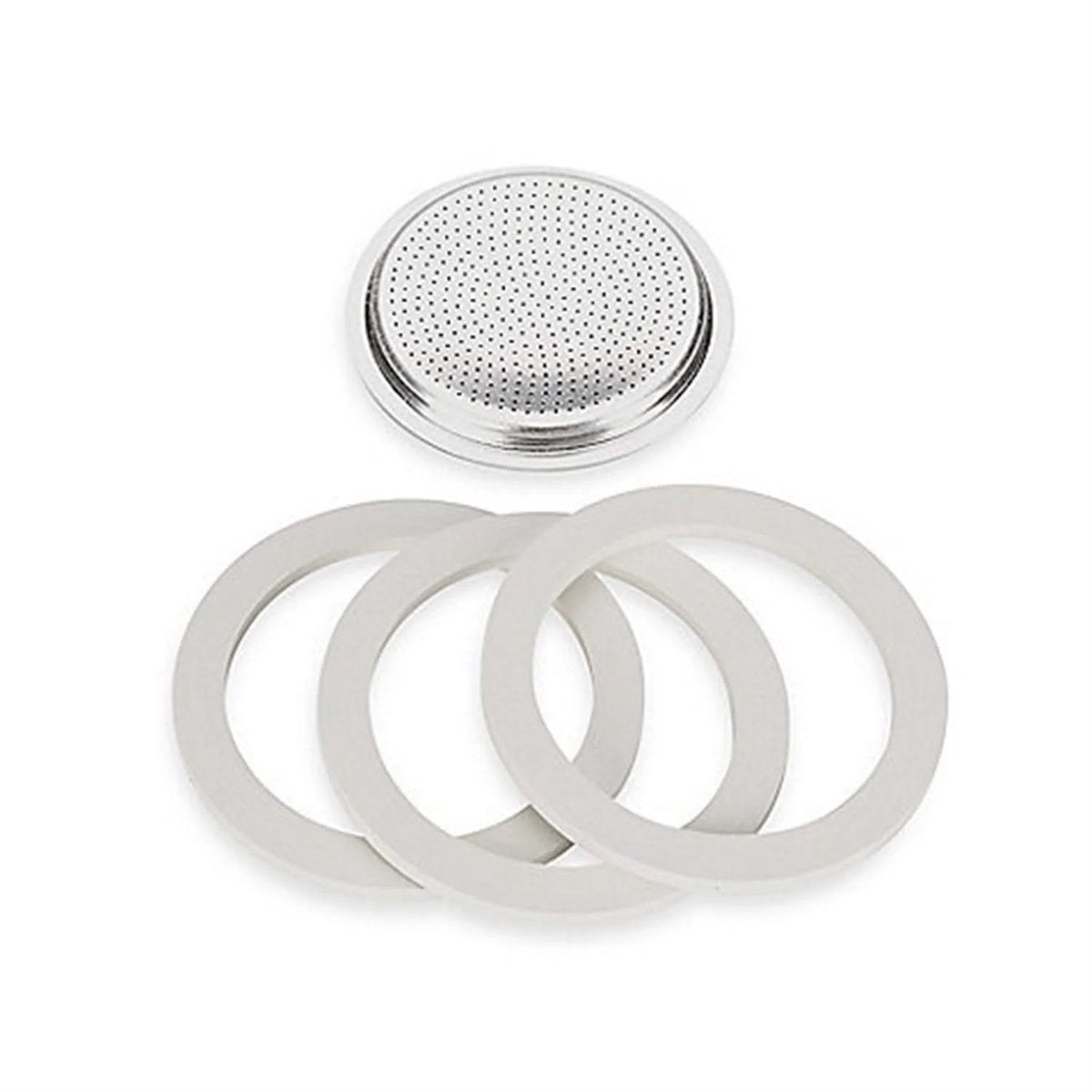 Bialetti - set placa filtrante + 3 anillos para moka express 9 tazas