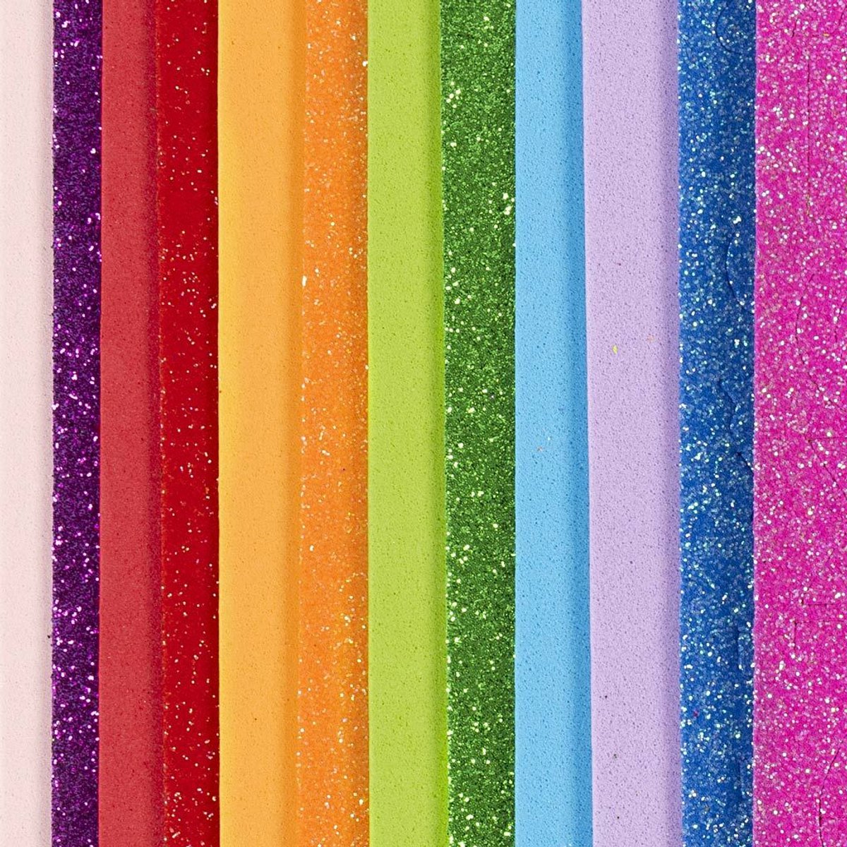 Hojas de espuma de la empresa Creativ, tamaño 14x25 cm, espesor 2 mm, colorido, 12 hojas 1 caja