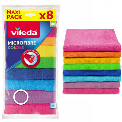 Vileda 1063146 - cloth colors microfibre x8 | 10 pieces
