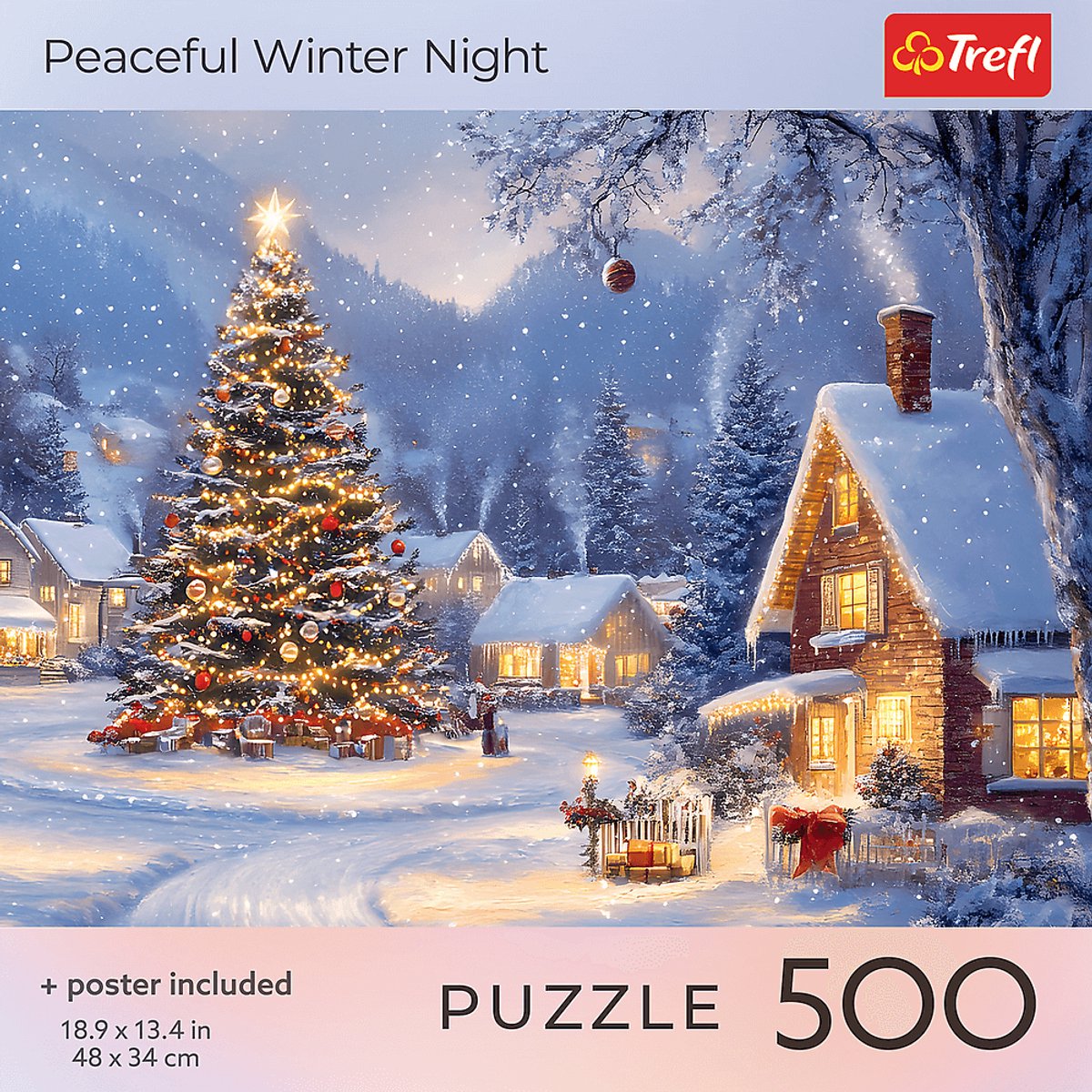Trefl rompecabezas 500 piezas Navidad noche de invierno adulto.