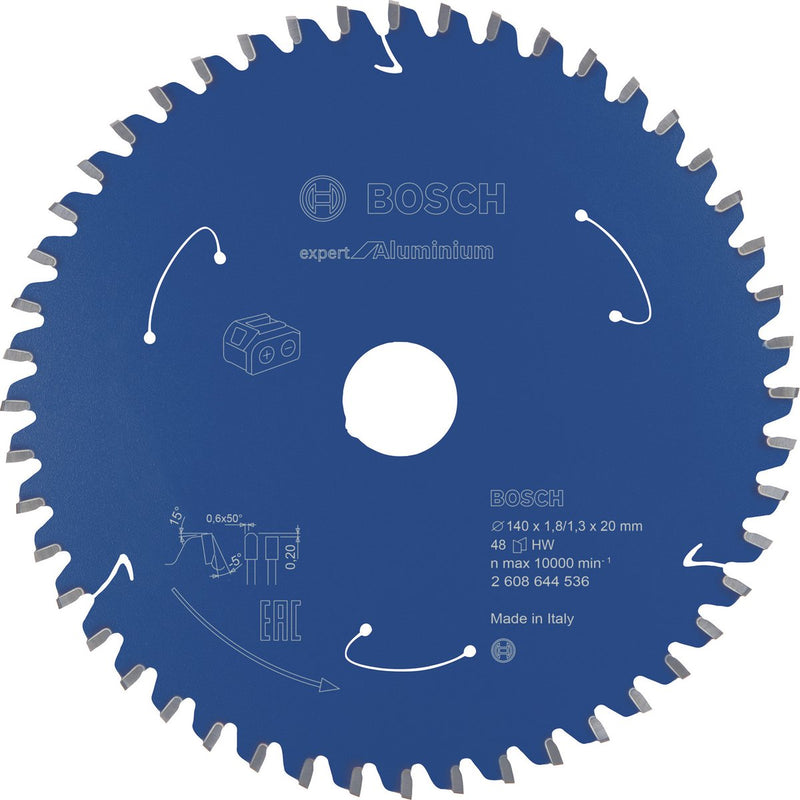 Experto Bosch para la cuchilla de sierra circular de aluminio para la batería