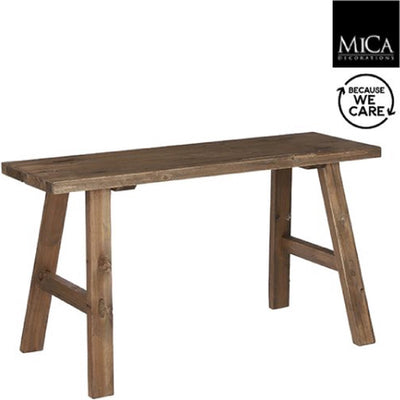 Panca in legno audace con decorazioni Mica - l80 x l37 x h44 cm - legno riciclato - marrone