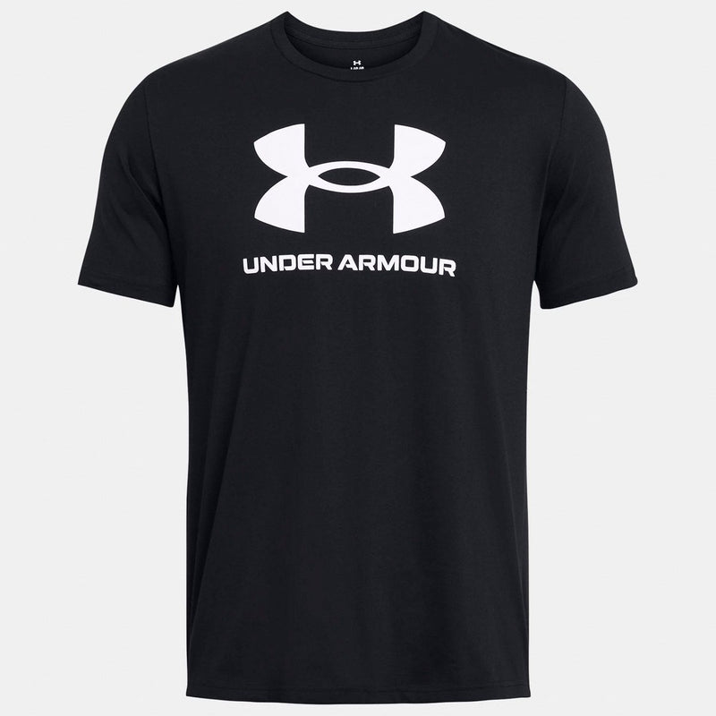 Maglia sportiva da uomo Under Armour UA Sportstyle Logo Update SS-BLK - Nera - Bianca
