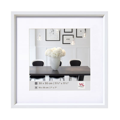 Walther estilo acero - marco de plástico - tamaño de foto 20x20 cm - blanco