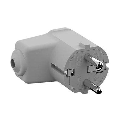 Bachmann 960.302 angled plug with safety earth polyamide 250 v gray-white (ral 7035) ip20