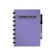 Cuaderno borrable Correctbook a5 – cuaderno reutilizable – violeta petunia – con rayas – incluye toallita para bolígrafo – se puede complementar con páginas adicionales