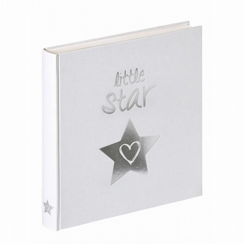 Walther uk-206 estrellita - álbum para bebé - tamaño 28x30,5 cm - blanco con estampado metalizado plateado