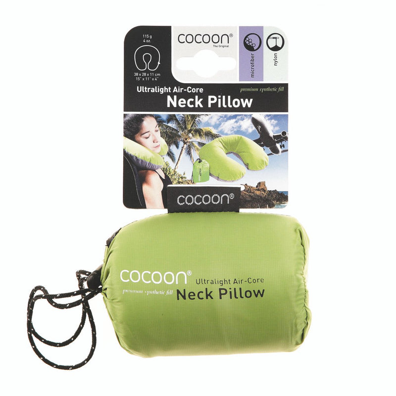 Cuscino di supporto per collo Cocoon Air Core ultraleggero ergonomico a forma di U giallo 38 x 27 x 11 cm