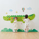 Vigatoys - madera - tablero de juego de pared - cocodrilo junior grande - longitud 180 cm