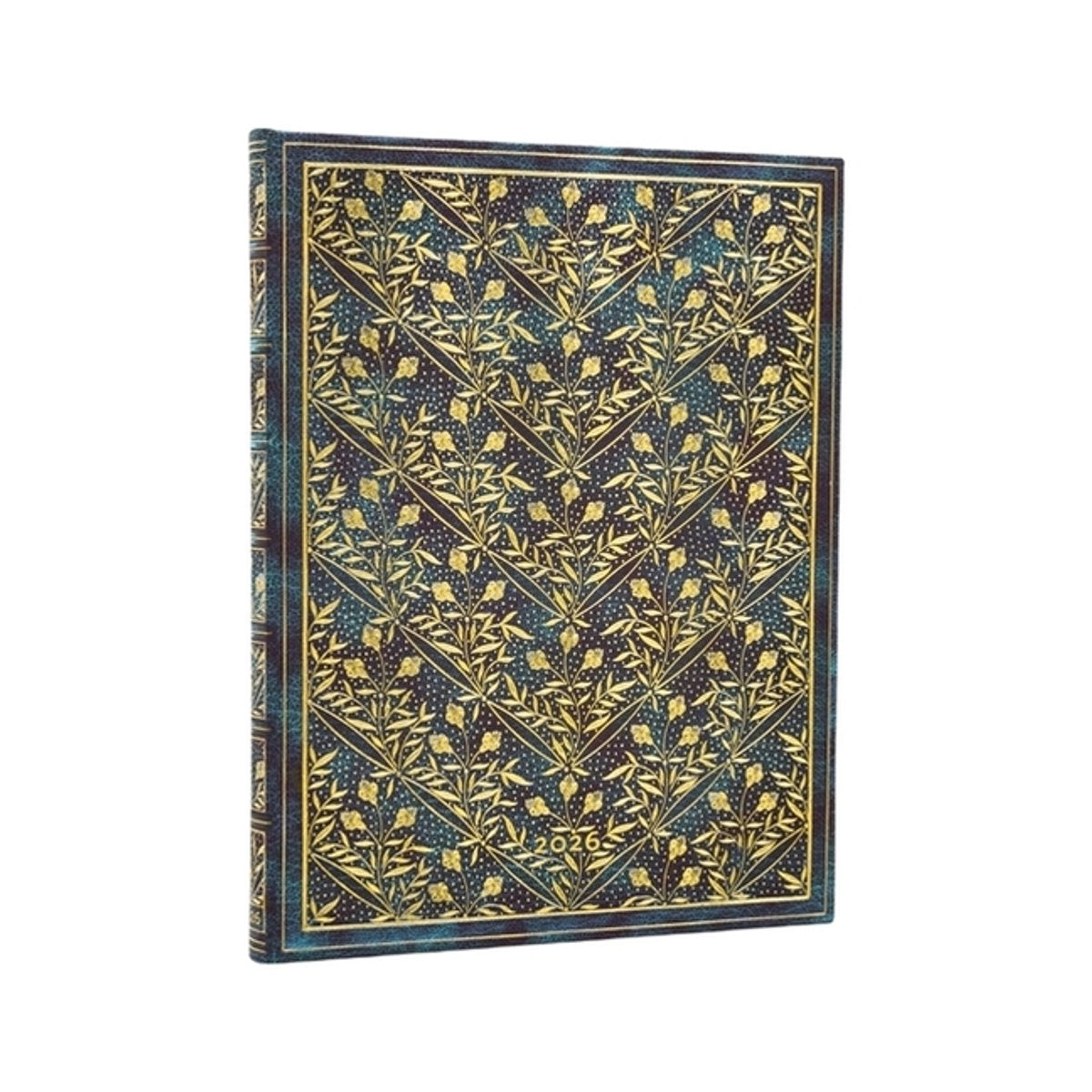 Agenda giornaliera flessibile Paperblanks 2026 Wildflower Song ultra 12 mesi con copertina rigida verticale 2026 (chiusura con elastico)