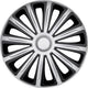Coprimozzi Car Plus Alaska 14 pollici ABS argento nero set da 4