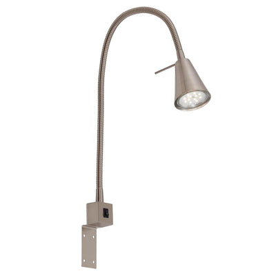 Briloner tuso - lámpara de pared - lámpara de noche - incl. luz blanca cálida 3.000 k - gu10 - níquel mate - metal - 40,3 x 21,7 x 5,8 cm