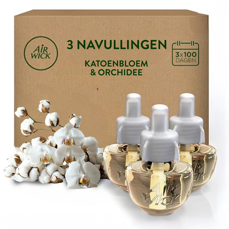 Deodorante elettrico per ambienti Air wick - biancheria fresca - 3 ricariche