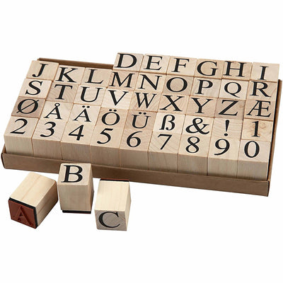 Creative Company Wooden Stamp Set, 45dlg.