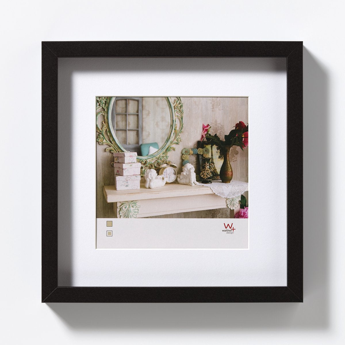 Walther Stoccolma - cornice in legno mdf - misura foto 30x30 cm - nera