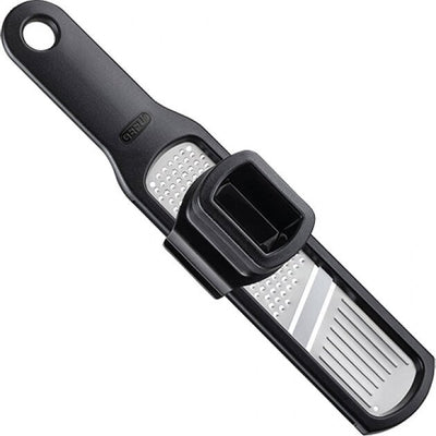 Gefu Rafino grattugia e affetta aglio 23 cm – 2 in 1 – acciaio inossidabile – incluso porta scarti