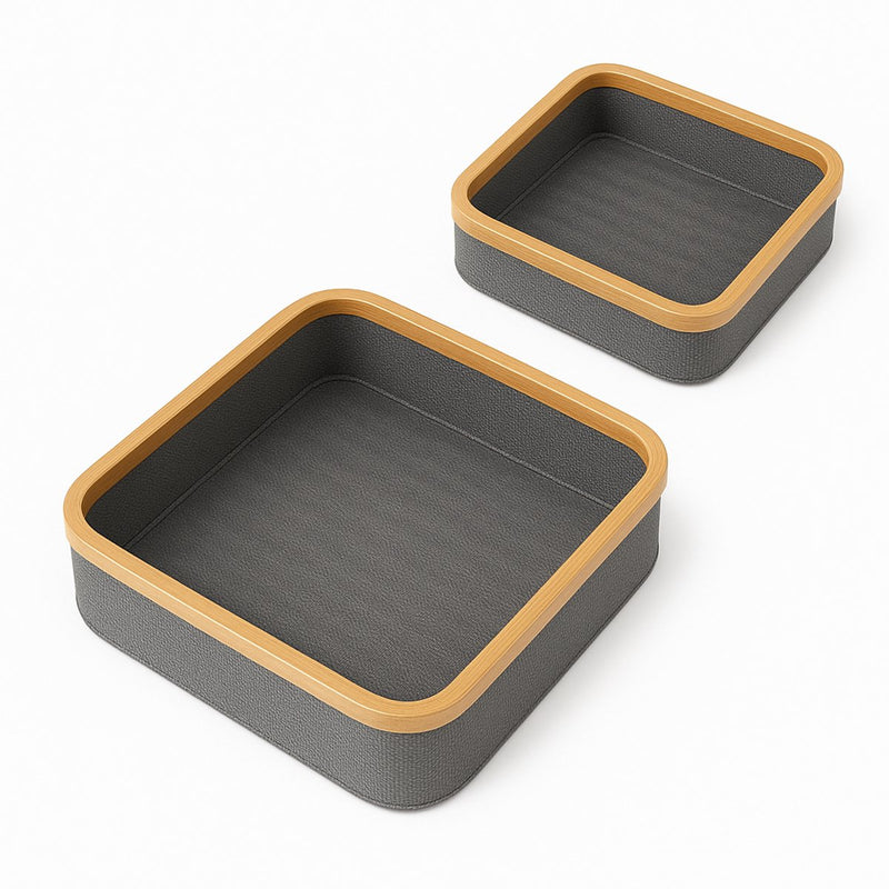 Cesta de almacenaje Alpina bambú c 3secti