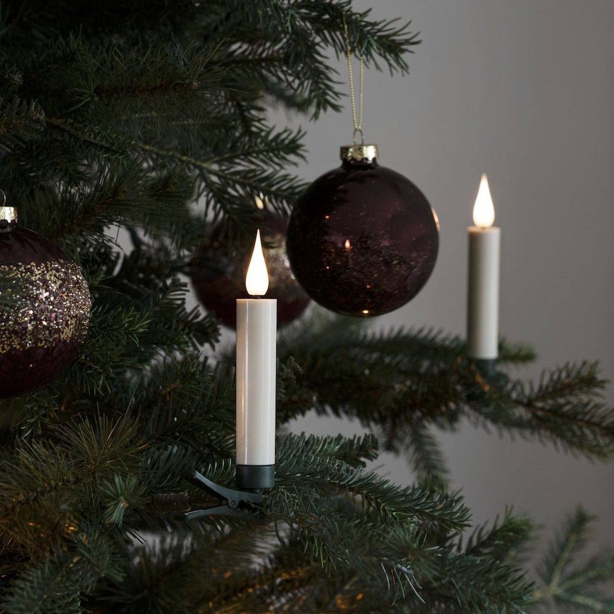 Iluminación de velas Konstsmide para interior - juego de 10 velas - plástico - batería - sin cable - luces navideñas