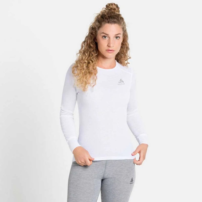 Odlo active warm camiseta térmica de manga larga para mujer - blanco - talla m