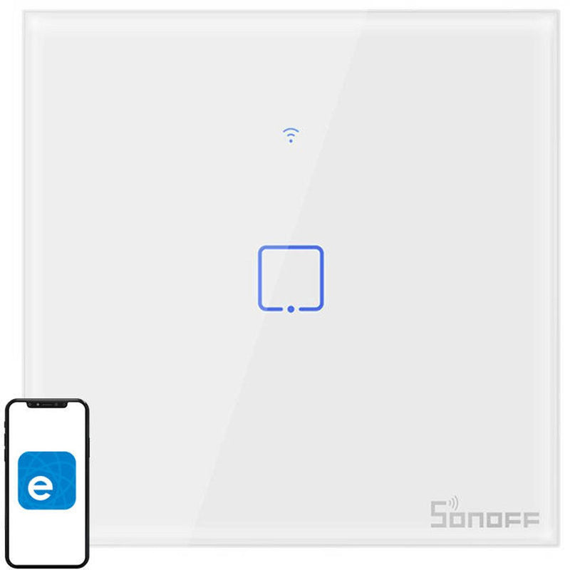 Interruttore touch Sonoff WiFi + RF 433 T1 EU TX (1 canale)