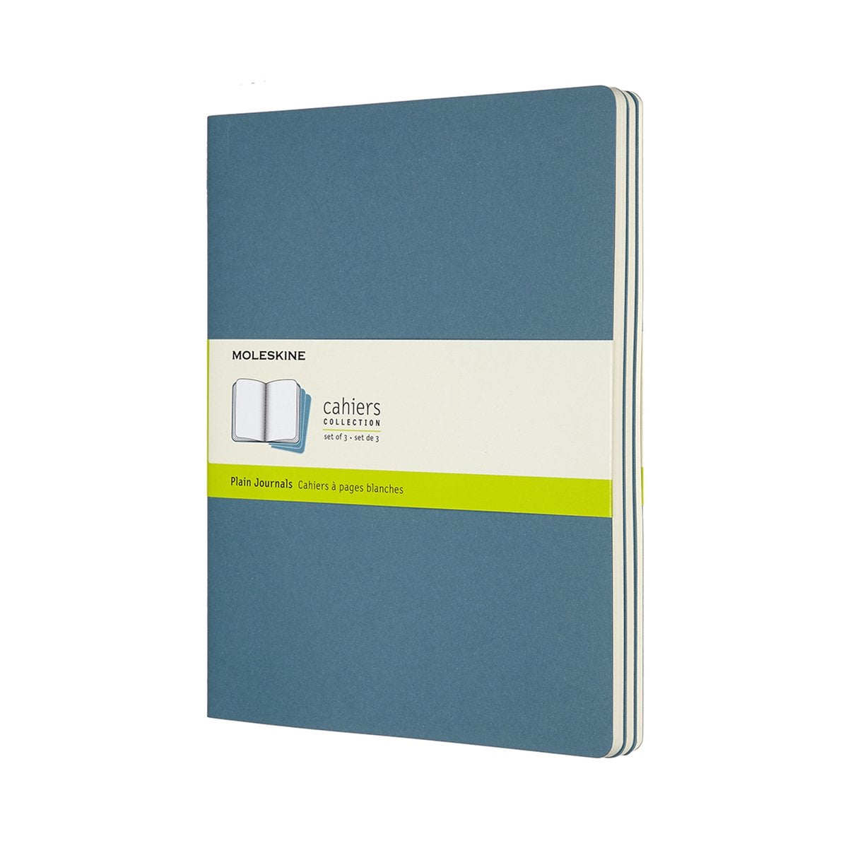 Moleskine cahier journals - extra large - blanco - blauw - set van 3