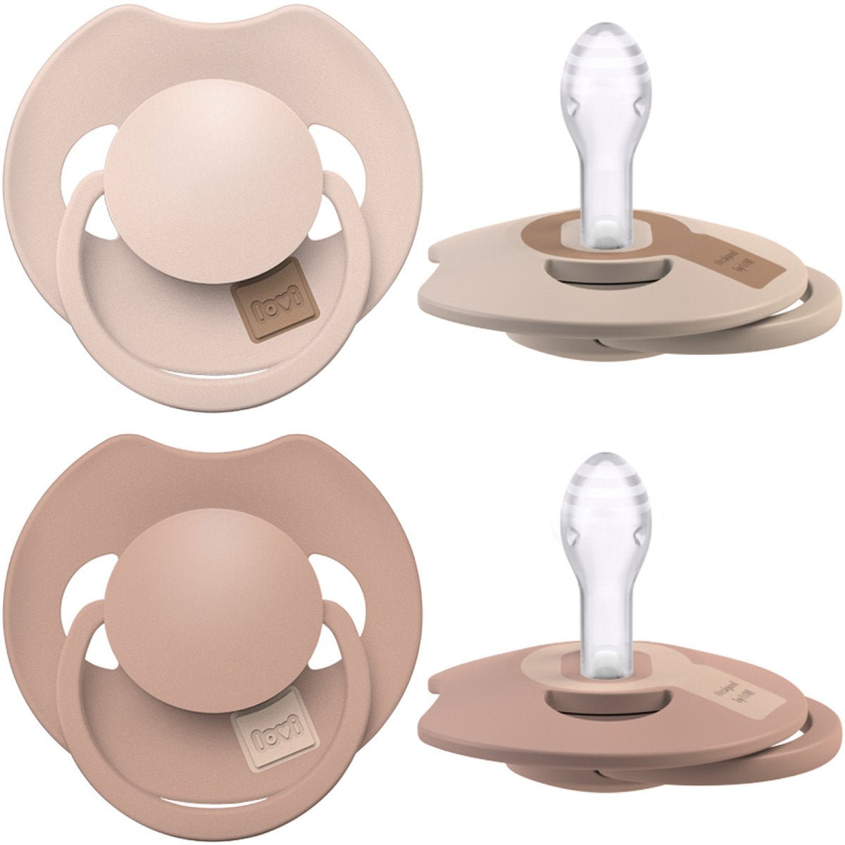 Ciuccio Difrax lovi Dynamic Prime - da 0 a 6 mesi - beige - 2 pezzi