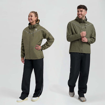 Traje de lluvia esencial Rogelli commuter - impermeable - verde militar - l