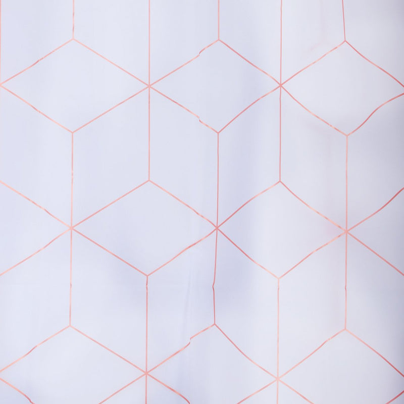 Differnz cortina de ducha pastillo - 180 x 200 cm - Peva impermeable - blanco rojo