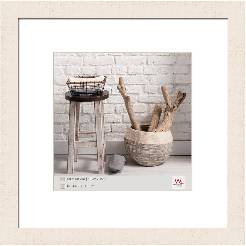 Walther home - marco de madera - tamaño de la foto 40x40 cm - blanco crema