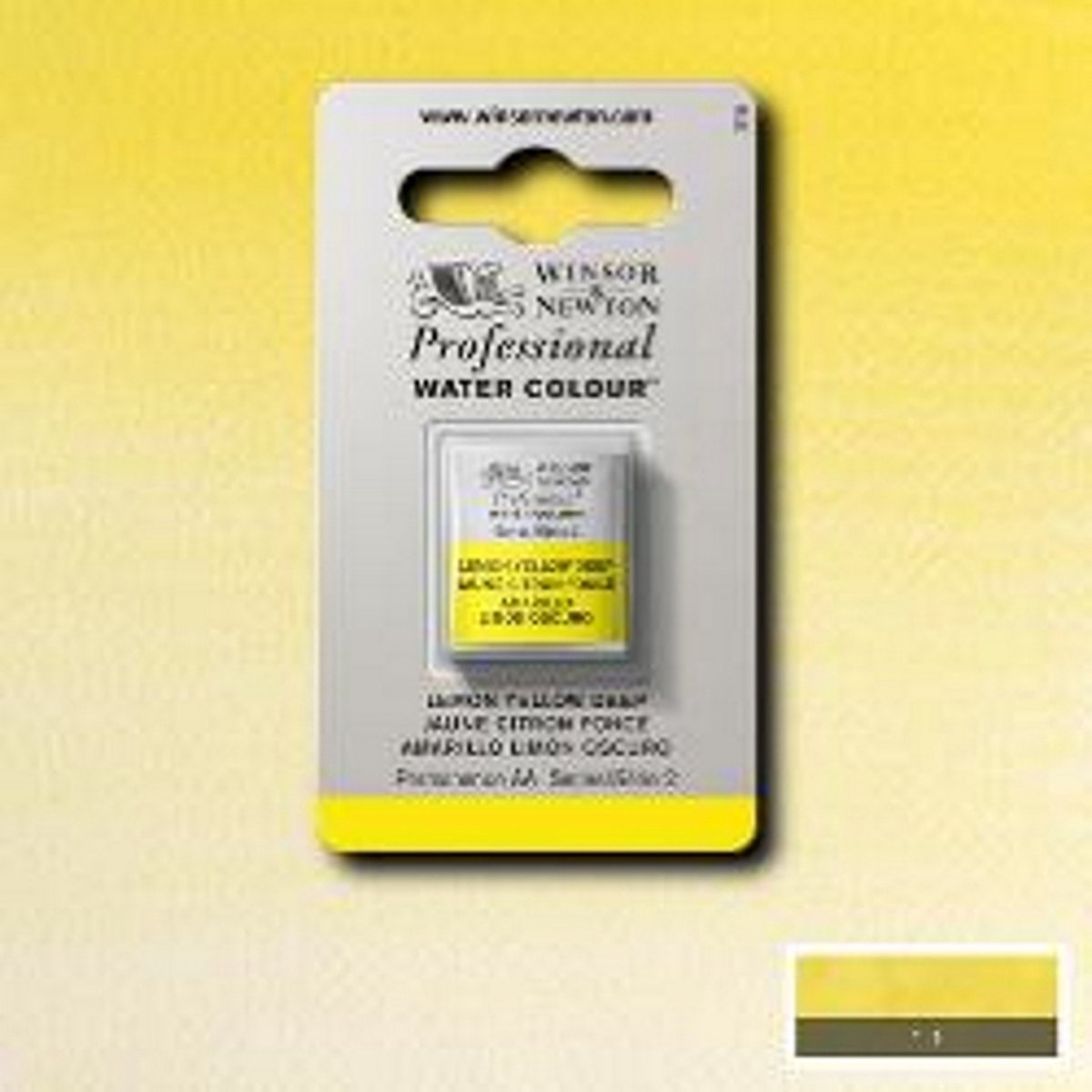 Winsor newton professionele aquarelverf halve nap lemon yellow deep
