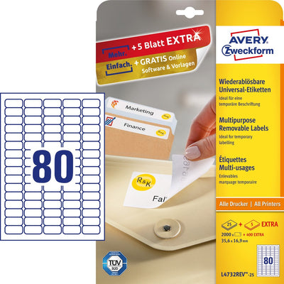 Etichetta stampante Avery l4732rev-25