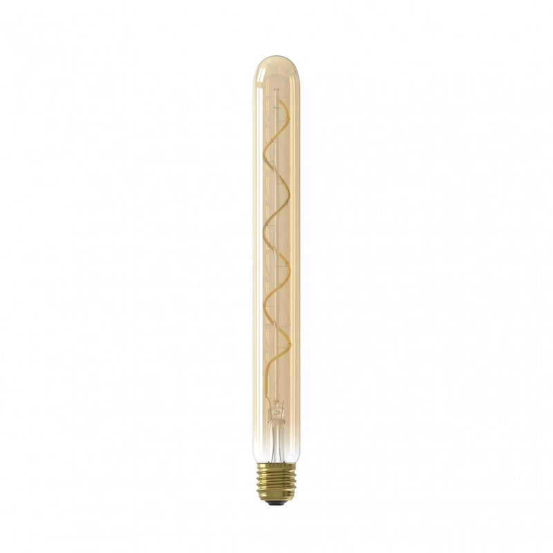 Lámpara LED con tubo de filamento Calex - E27 - Fuente de luz T32 dorada - 3,8W - regulable