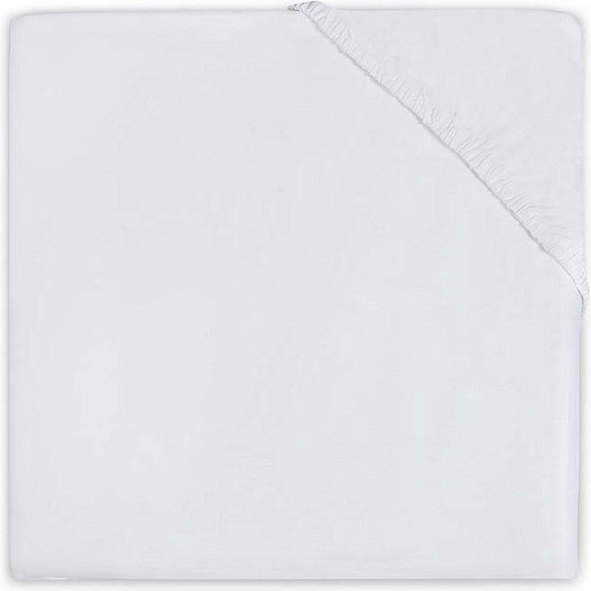 Lenzuolo con angoli per culla Jollein - bianco - cotone - 70x140 cm
