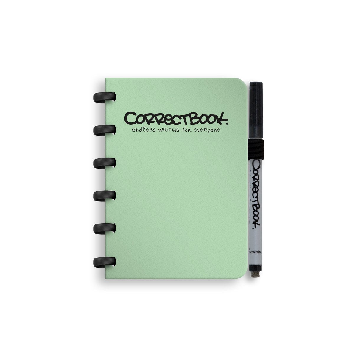 Quaderno cancellabile Correctbook A6 – Misty Mint – Vuoto – Quaderno riutilizzabile – Include salvietta per penna – Può essere integrato con pagine extra
