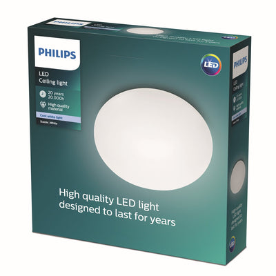 Philips Lámpara de techo LED Philips Suede - luz blanca fría - 28 cm