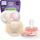 Philips avent ultra soft – ciuccio in silicone super soft (0-6 mesi) – per pelli sensibili – 2 pezzi – scf091 38