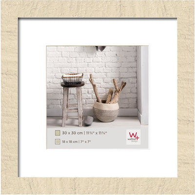 Casa Walther - cornice in legno - misura foto 30x30 cm - bianco crema