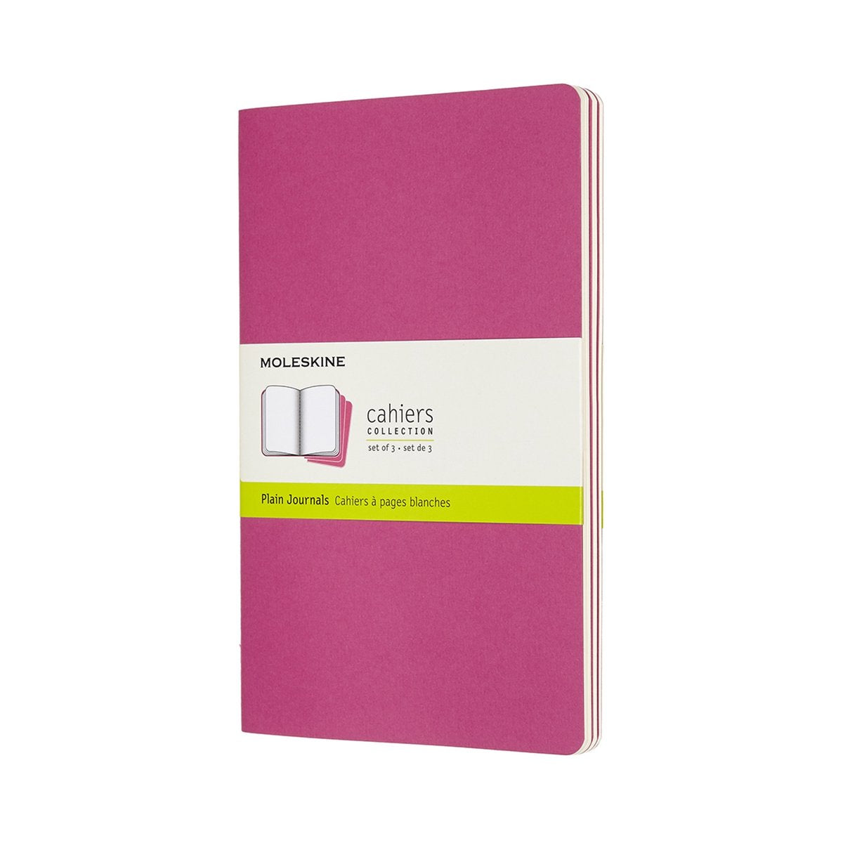 Moleskine cahier journals - large - blanco - roze - set van 3