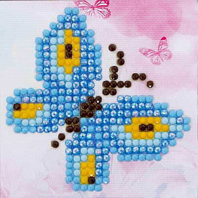 Diamond dotz® Diamond dotz dds.002, juego original de pintura de diamantes 5d con brillo de mariposa, paquete para manualidades con 295 piedras redondas, dotz para adultos, paquete para pasatiempos de aprox. 7 x 7 cm para niños a partir de 8 años