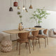 Pouf Wood Anic - poliestere - motivo grafico - marrone - 40x43x43