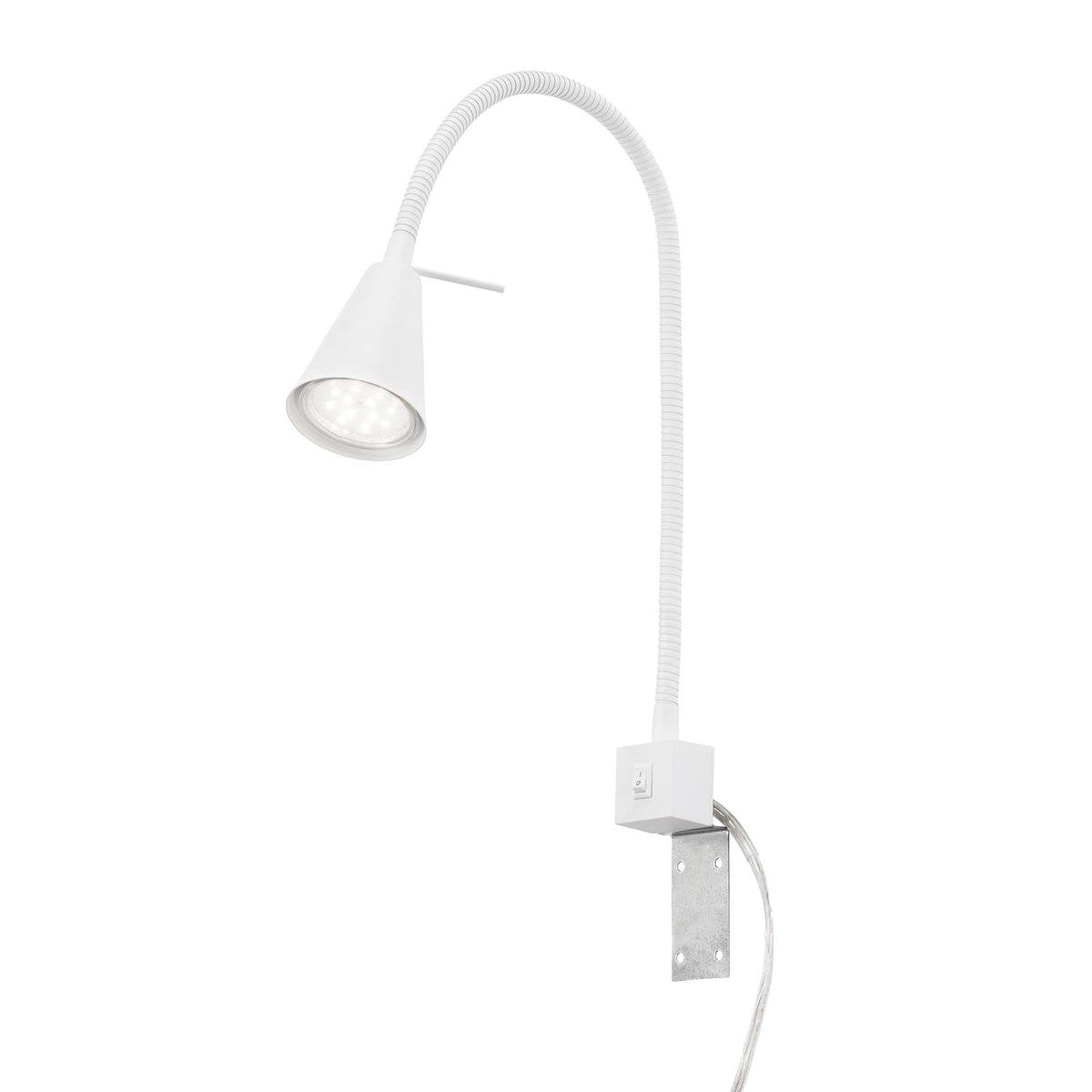 Briloner tuso - lampada da parete - lampada da comodino - incl. luce bianca calda 3.000 k - gu10 - bianco - metallo - 40,3 x 21,7 x 5,8 cm