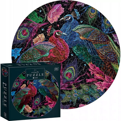 Geronimo games interdruk puzzle 500 pezzi - colori della natura, intorno al pavone