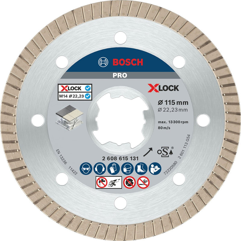 Accessori Bosch 2608615131 disco da taglio diamantato x-lock 115 mm diametro 115 mm 1 pezzo(i)