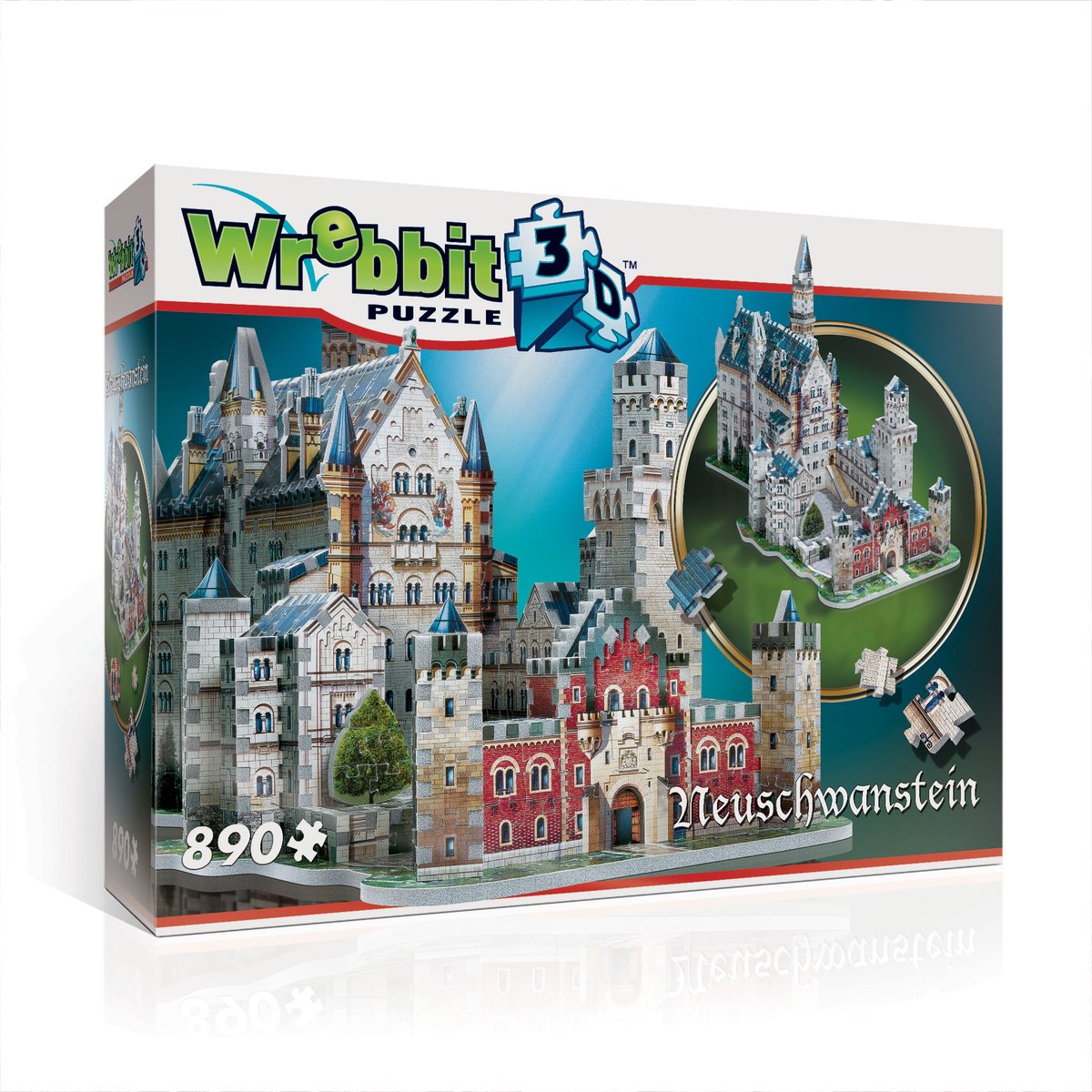 Wrebbit neuschwanstein kasteel - 3d puzzel - 890 stukjes