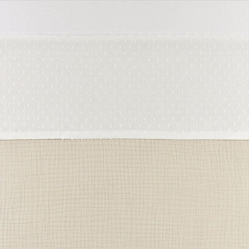 Sábana para cuna Meyco baby plume - blanco roto - 100x150cm - 0,3 tog