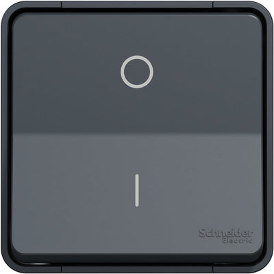 Schneider electric mureva styl fai da te - interruttore bipolare - grigio antracite