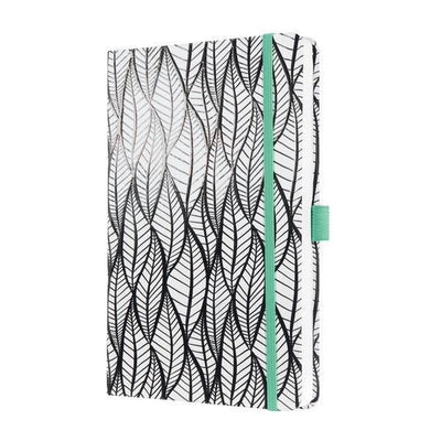 Sigel notitieboek jolie - whitened leaves - a5 - hardcover - 174 pagina's - gelinieerd - 80 grams - si-jn323